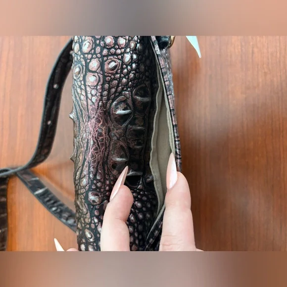 Brahmin Pink Crossbody Bag with Textured Design - Picture 3 of 3